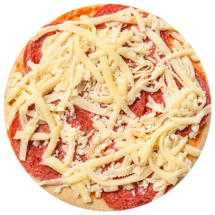 Mini pizza HUGZ de 15 cm, vista de cima